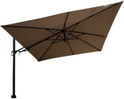 Borek - Barletta vrijhangende zweefparasol 3x3 m. taupe