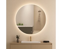 BORELLI - Ronde Badkamerspiegel Nella Basic met Led 70cm - Dimbaar - Duurzame kwaliteit - Eenvoudige installatie