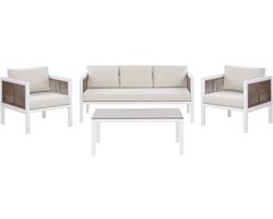 BORELLO - Loungeset voor 5 - Wit - Aluminium