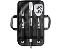 Boretti BBQ accessoires Set 3 Delig - Barbecue set met Grijptang, Spatel en Vork - Incl. handige opbergtas