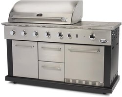 Boretti - Luciano IX - Luxe buitenkeuken met Ingebouwde Koelkast - 5 Branders - RVS - Gas barbecue
