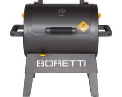 Boretti - Terzo Houtskool Barbecue - Grilloppervlak (LxB) 30 x 40 cm - Compact - Zwart