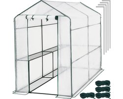 Borg Hobby Kas 186x120x190 cm - Kweekkas - Foliekas voor Tomaten en Planten -