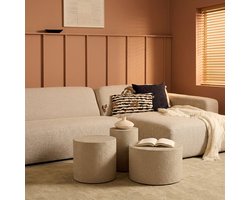 Borgi Salontafel Set - 3-delig - Taupe - Vloeibaar Metaal Look