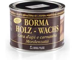 Borma Wachs Holzwachs Meubelwas pasta met pure bijenwas Midden Eiken (kleur 48) 500ml