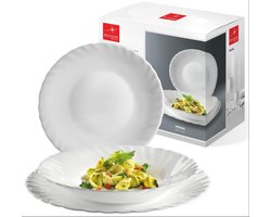 Bormioli Prima Serviesset - Wit - 6 Persoons - 18-Delig - Tafelservies - Vaatwasserbestendig