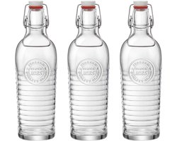 Bormioli Rocco Beugelflessen / Weckflessen Officina 1825 - Transparant - 1.2 liter - 3 stuks