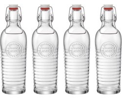 Bormioli Rocco Beugelflessen / Weckflessen Officina 1825 - Transparant - 1.2 liter - 4 stuks