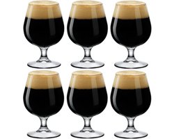 Bormioli Rocco Bierglazen/bierbokalen - 6x stuks - 500 ml - Bierglazen voor speciaalbier - bokbier