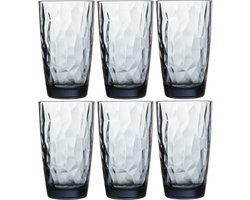 Bormioli Rocco Diamond longdrinkglas - 47 cl - Blauw - Set-6