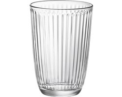 Bormioli Rocco Line serie longdrink glazen set van 6 - Italiaanse kwaliteit - Glazen - Waterglazen - Elegant design - 390ML