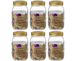 Bormioli Rocco Mason Jar / Weckpotten Quattro Stagioni - ø 11 cm / 1 liter - 6 stuks