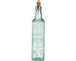 Bormioli Rocco - Olie & Azijn fles met Kurk - 500ml - Groen Transparant