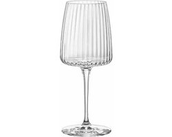Bormioli Rocco Witte Wijnglazen Exclusiva Geribbelde Wijnglazen 374ml 4 Wijnglazen