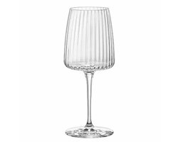 Bormioli Rocco Witte Wijnglazen Exclusiva Geribbelde Wijnglazen 374ml 6 Wijnglazen