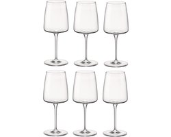 Bormioli Rocco Witte Wijnglazen Nexo - 380 ml - Set van 6 Wijnglazen / Drinkglazen - Kristalhelder Glaswerk - Duurzaam & Vaatwasserbestendig voor Witte Wijn en Aperitieven