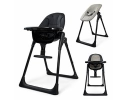 Born Lucky® Kinderstoel met Newborn Set - 2-in-1 Meegroei Kinderstoel - Inklapbaar & Verstelbaar - Vanaf Geboorte tot 15 kg - Zwart