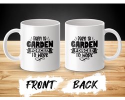 Born to Garden Mug, Grappige Tuinman Mok, Gedwongen te Werken, Tuin Cadeau, Tuinieren Liefhebber, Planten Mok, Tuin Humor, Koffiemok