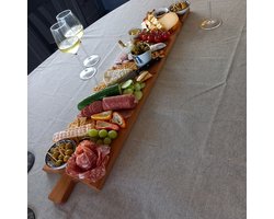 Borrelplank - Massief Eikenhout – 90 cm Lang – recht handvat