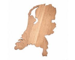 Borrelplank Nederland – FSC 100% Beukenhout – Landkaart Serveerplank en Kaasplank – 35 x 30 cm