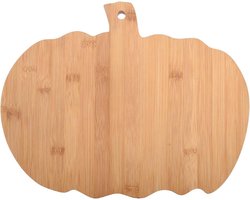 Borrelplank - Tapasplank - Serveerplank hout - Hapjesplank bamboe - Halloween - Kerst - Winter - Decoratie - Pompoen - 38 cm