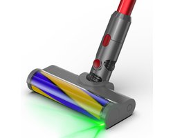 Borstel compatibel met Dyson V7 V8 V10 V11 V15 Stofzuiger met Harde Borstelrol, Verwijderbare Elektrische Borstel met LED Verlichting voor Harde Vloeren en Tapijten,Rotatie in Meerdere Hoeken