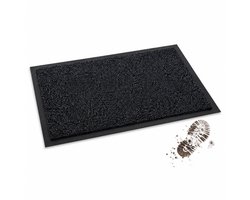 Borstelshop Deurmat Binnen - Droogloopmat - Buitenmat - Schoonloopmat - Antislip - 40 x 60 cm - Antraciet