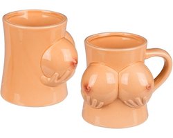 Borsten mok - fun beker - 300 ml - keramiek - vrijgezellenfeest cadeau