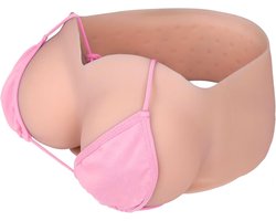 Borstvormen Nep Borst Gel Gevulde V-hals Tube Top Strapless Valse Borstplaat Voor Mannen Crossdresser Transgender Mastectomie Prothese (Geruinde Huid - H Cup Maat L)