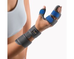 Bort Manucarpal Soft Polsbrace – Pols bandage voor Pols Ondersteuning – Carpaal Tunnel Syndroom, Polsartrose en Instabiliteit – Incl. Fixatiespalk - Pols Brace Mineraalgrijs - Maat medium links
