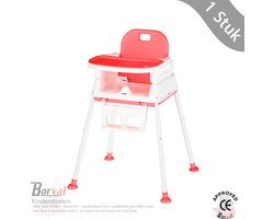 Borvat® Multifunctionele Kinderstoel 3-in-1 - Veilig en Praktisch - Voor Baby's van 6m+ - Kleur:Licht rood