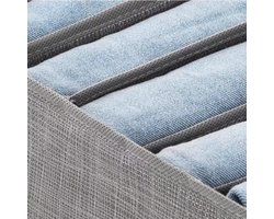 Borvat® | Opvouwbare opbergdoos met 9 vakken - Lade-organizer voor jeans, jassen, overhemden, broeken - Kledingdoos - Donkergrijs 44*25*22 cm