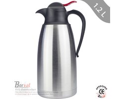 Borvat® - thermoskan - koffiekan - theekan - 1. 2 liter - RVS