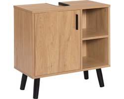 B.O.S. Badkamer kastje Onder Wastafel - Wastafel Onderkast - Opbergkast - 1 Deur En 2 Vakken - Waterbestendig - 60x30x60.5 CM
