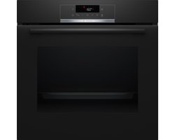 Bosch - HBA571BB3 - Serie 4 - Inbouwoven - Eenvoudig te reinigen met pyrolytische zelfreiniging - Air Fry-functie: voor perfect en gezonde gefrituurde gerechten - Zwart - Energielabel A