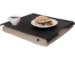 Bosign Laptray, Schoottafel, Schootkussen, Laptoptafel met lichte antislip blad - Camel/Zwart - 46 x 38 x 6.5 cm