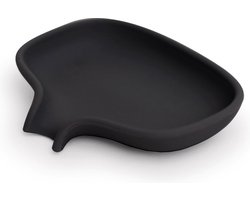 Bosign zeepbakje - Soap Saver Flow - zwart - klein - 10,8 x 8,5 x 2 cm