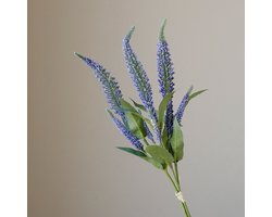 Bosje van 3 lavendel blauw - zijden bloemen - 3 stelen - onderhoudsvrij - 56 cm - kunstbloemen
