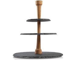 Boska Party Tower® - Etagère - Leisteen - Zwart - Ø 30 cm - Voor High Tea en Borrels