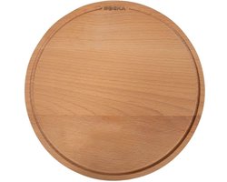 Boska Pizzaplank Amigo L Rond - Borrelplank van Duurzaam Beukenhout - Met opvanggeul - Ø 34 cm