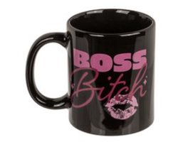 Boss Bitch Mok - 325 ml - Grappige Tekst - Steengoed - Vaatwasser- en Magnetronbestendig