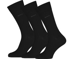 BOSS regular socks (3-pack) - herensokken katoen - zwart