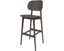 Bosse & Bo Bonn houten barkruk zwart gebeitst - 77 cm - Hoge barkruk - Eikenhout - Bartafel