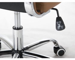 Boston Bureaustoel, draaistoel met wieltjes, managersstoel, klassieke ergonomische stoel, kantoormeubel, kunstleer, ideale gamingstoel, eetkamerstoel of bureaustoel, bruin