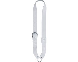 Boston JB-10 Bandelier voor kleine trom (kindermodel), leder, wit 140 cm x 4 cm