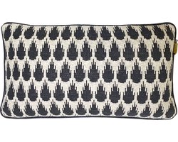 Botanic mini knitted cushion anthracite