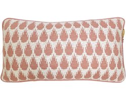 Botanic mini knitted cushion pink