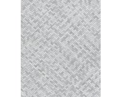 Botanica - Rotan - Bohemian - Behang - Vliesbehang - Wandbekleding - Grijs / Wit - 0,53 x 10,05 M.