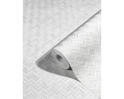 Botanica - Rotan - Bohemian - Behang - Vliesbehang - Wandbekleding - Wit - 0,53 x 10,05 M.