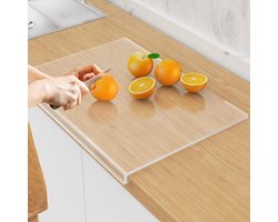 BOTC Acryl Snijplank - voor Aanrechtblad - 45*35*3 cm Transparante - Antislip - 60% dikker - voor Brood, Vlees, Groenten en meer
